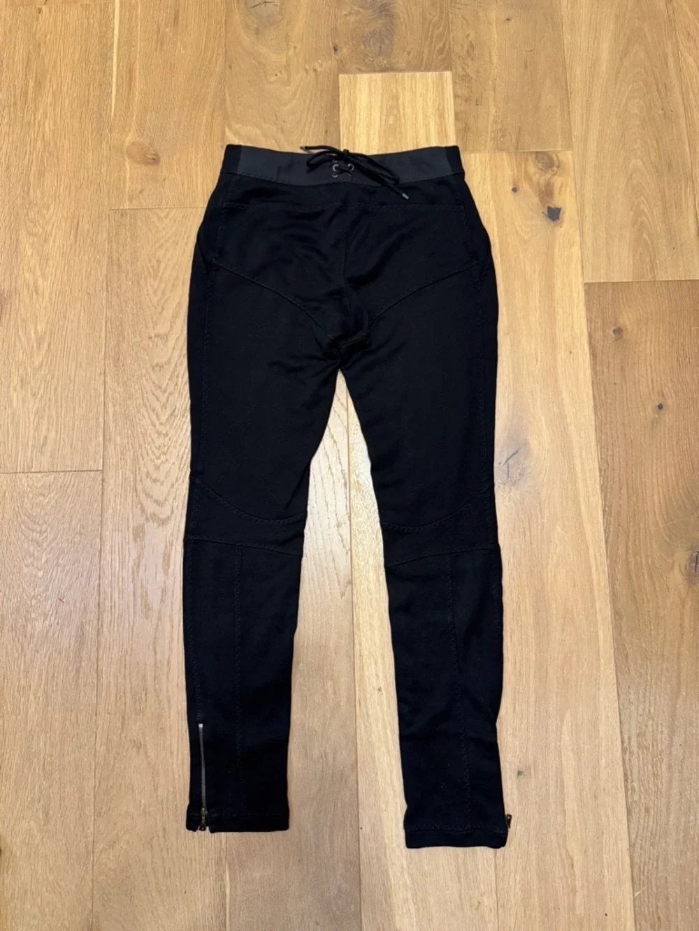 Louis Vuitton Womens Black Skinny Pants Hook And Eye Zip Ankle Size S